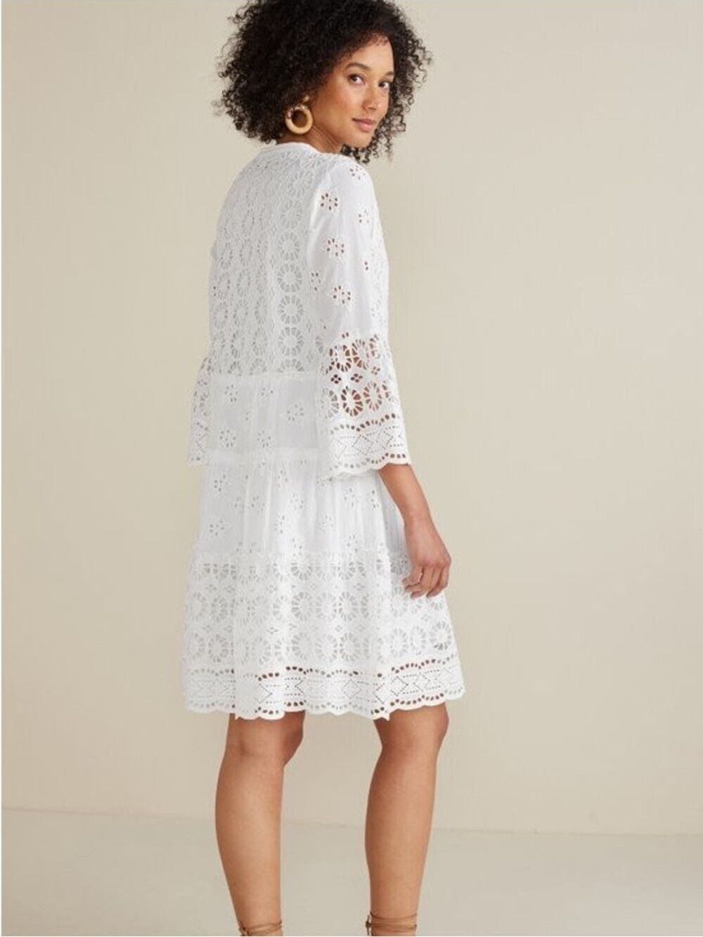 Soft Surroundings • Cordelia Eyelet Lace Short Dress - Picture 10 of 11